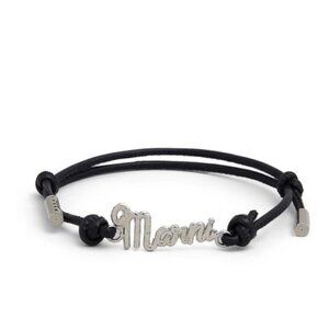 BNWT AW22 MARNI LOGO PLAQUE ROPE BRACELET COAL
